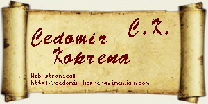 Čedomir Koprena vizit kartica